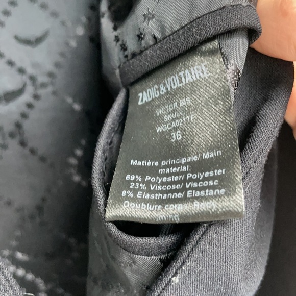 ZADIG & VOLTAIRE VICTOR BIS SKULl (size 36) - Picture 8 of 15